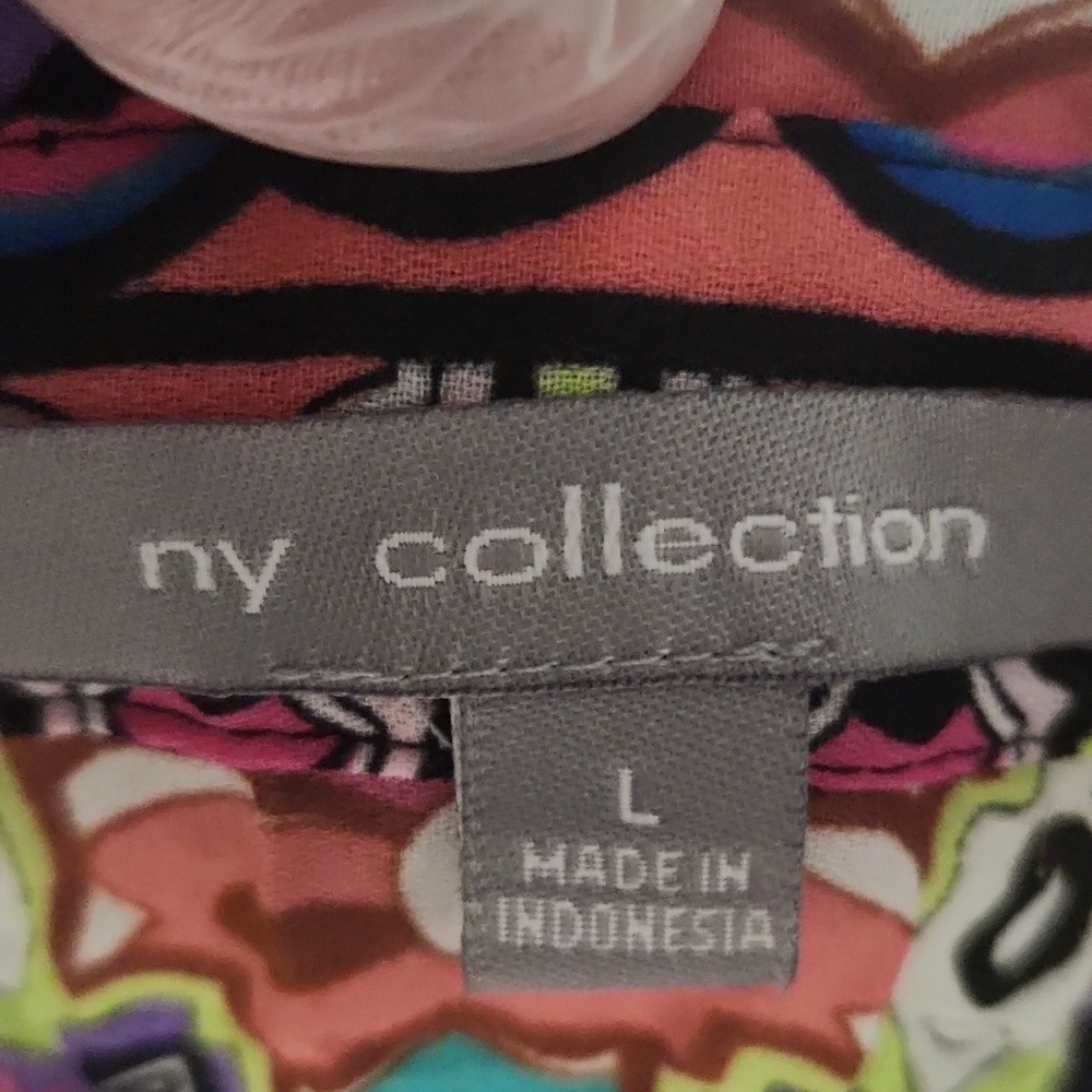 MY COLLECTION Women's Colorful Patterned Ruffle Top Size L. - Picture 3 of 9